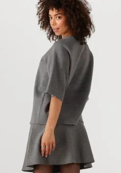 grijze object trui objreynard 2/4 knit pullover