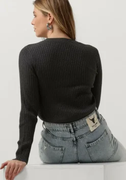 grijze object trui objrike l/s knit pullover