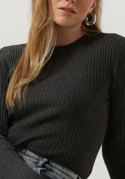 grijze object trui objrike l/s knit pullover