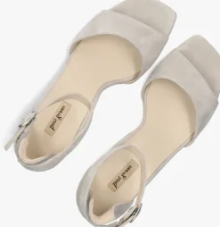 grijze paul green sandalen met hak 6140