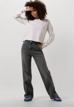 grijze penn & ink tops & t-shirts 516 sweater stripe