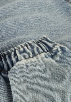 grijze petit blush minirok jeans ruffle skirt