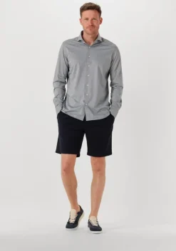 grijze profuomo klassiek overhemd shirt x-cutaway japanese knitted