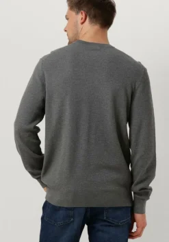 grijze profuomo trui pullover crew neck