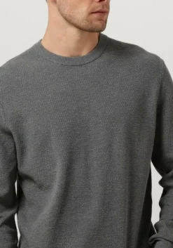 grijze profuomo trui pullover crew neck