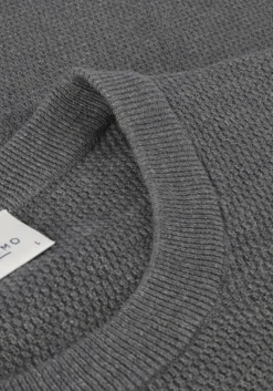 grijze profuomo trui pullover crew neck