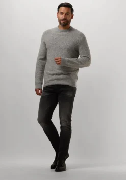 grijze profuomo trui pullover crew neck