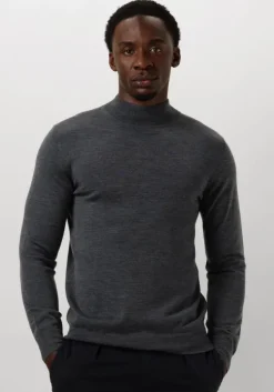 grijze profuomo trui pullover mock