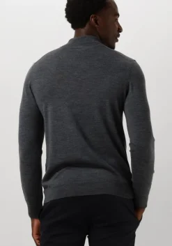 grijze profuomo trui pullover mock