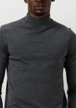 grijze profuomo trui pullover mock