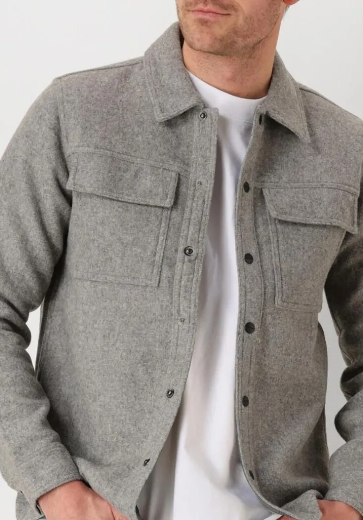 grijze pure path overshirt regular fit shirts over203
