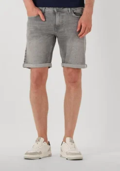 grijze pure path shorts the steve skinny fit denim shorts