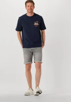 grijze pure path shorts the steve skinny fit denim shorts