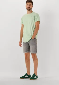 grijze pure path shorts the steve skinny fit denim shorts