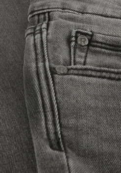 grijze raizzed straight leg jeans santiago