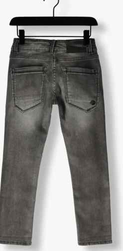 grijze raizzed straight leg jeans santiago