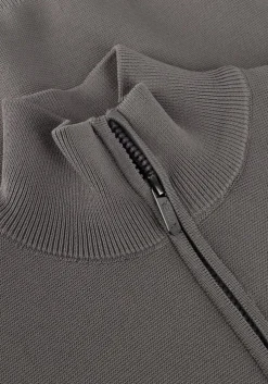 grijze rellix trui knitwear zip collar