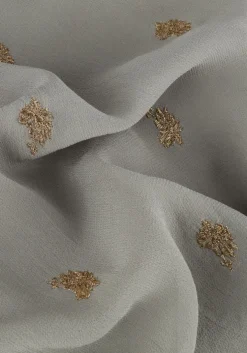 grijze scotch & soda blouses embroidered top with tie neck