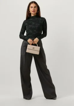 grijze scotch & soda pantalon rose pleated high-rise wide leg pant