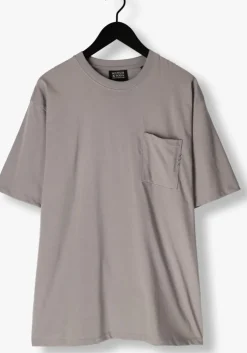 grijze scotch & soda t-shirt 3 crosses loose fit chest pocket t-shirt