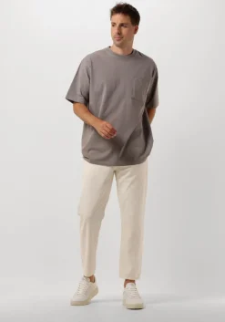 grijze scotch & soda t-shirt 3 crosses loose fit chest pocket t-shirt