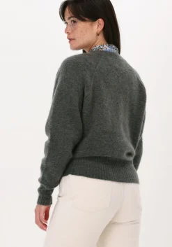 grijze second female vest brook knit reverse boxy cardig