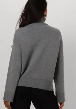 grijze selected femme coltrui slfkamma ls knit roll neck