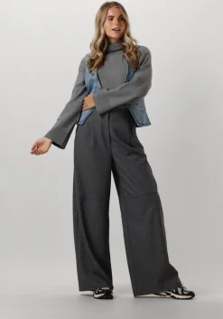 grijze selected femme coltrui slfkamma ls knit roll neck