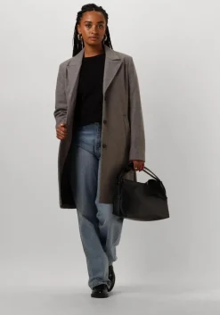 grijze selected femme mantel slfnew alma wool coat