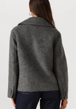 grijze selected femme mantel slfalma boucle lano jacket