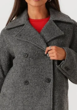 grijze selected femme mantel slfalma boucle lano jacket