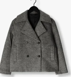 grijze selected femme mantel slfalma boucle lano jacket