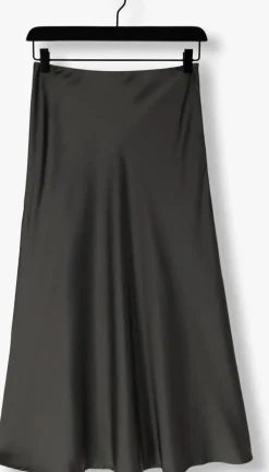 grijze selected femme midirok slflena hw midi skirt