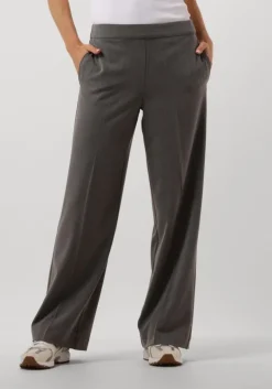 grijze selected femme pantalon slfemma-tara mw wide pant