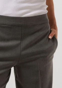 grijze selected femme pantalon slfemma-tara mw wide pant