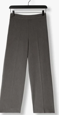 grijze selected femme pantalon slfemma-tara mw wide pant