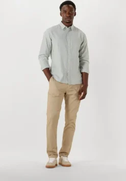 grijze selected homme casual overhemd slhslim-sun shirt ls noos