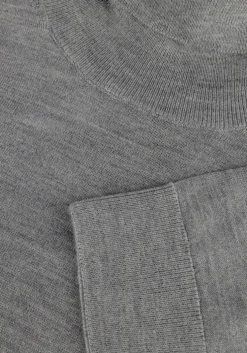 grijze selected homme coltrui slhtray ls knit merino roll neck