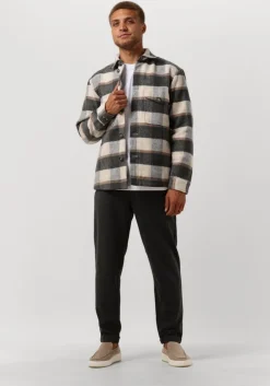 grijze selected homme joggingbroek slimtapered-selby sweat flex pant b