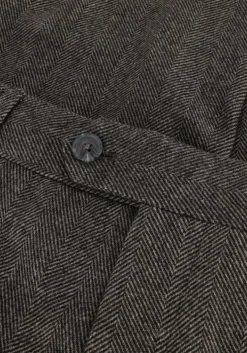 grijze selected homme pantalon slhslim-reed wool trs