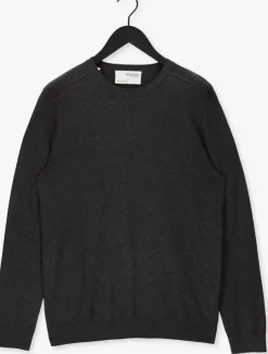 grijze selected homme trui slhberg crew neck noos
