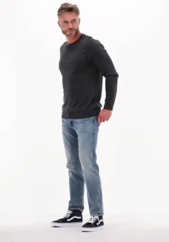 grijze selected homme trui slhberg crew neck noos