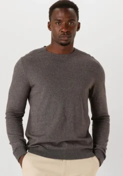 grijze selected homme trui slhberg crew neck noos