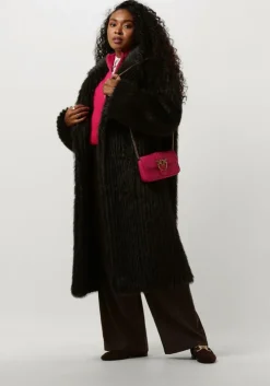 grijze stand studio faux fur jas genevieve coat