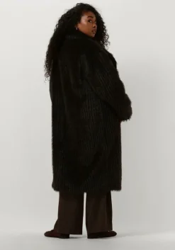 grijze stand studio faux fur jas genevieve coat