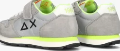 grijze sun68 lage sneakers boys tom fluo