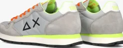 grijze sun68 lage sneakers tom fluo
