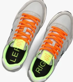 grijze sun68 lage sneakers tom fluo
