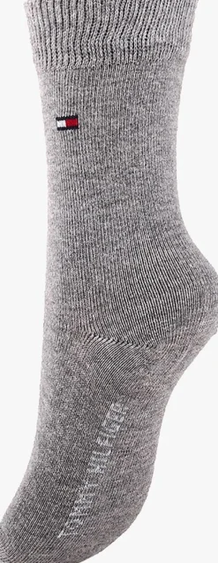 grijze tommy hilfiger sokken th children sock th basic 2p