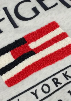 grijze tommy hilfiger trui hilfiger flag relaxed sweatshirt